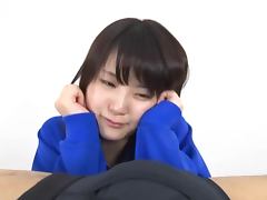 Tsuna Nakamura gives a handjob to some kinky masked dude tube porn video