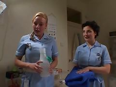 Two British Nurses Soap Up And Screw A Lucky Guy tube porn video