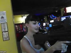 Naughty Aletta Ocean plays video games with her blonde friend tube porn video