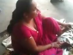 Busty Indian MILF is talking about sex on the train station tube porn video