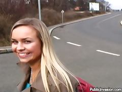 Gorgeous Czech Blonde Amateur Ex Model Takes Dick In Public tube porn video