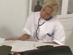blond nurse used by two cocks tube porn video