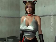 3D hentai slave gets pussy jizzed by a monster tube porn video