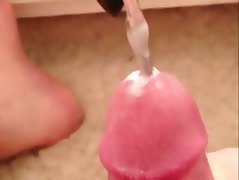 Vibrating Urethal Sound Two Cumshots Deep Insertion tube porn video