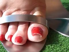 Metal heels tube porn video