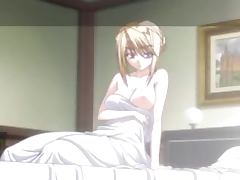 Anime chick wakes up in the morning and puts her bathrobe on tube porn video