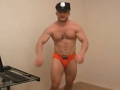 muscle cop tube porn video