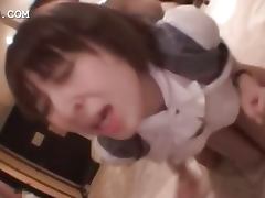 Japanese teen gets gangbanged for messy bukkake tube porn video