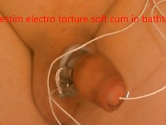 tens electro estim tortured cock tube porn video
