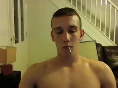 Stoned super hot dude shows his massive cock and jerks off tube porn video