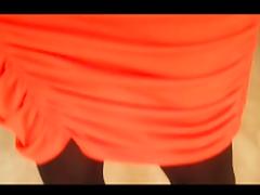 Jessykyna red dress pantyhose tube porn video