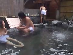 Doggy style in the Japanese sauna with a sassy Asian babe tube porn video