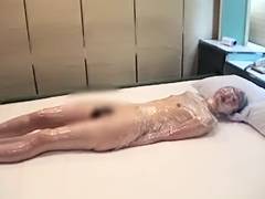 Japan Cutie Wrapped in Plastic and masturbation Vacuum Play tube porn video