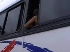 Brazilian fuckfest bang in a voyage bus and then public tube porn video