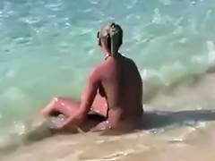 Bewitching Angels undressed on Beach tube porn video