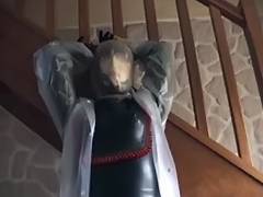 rubberdoll tied and bagged tube porn video