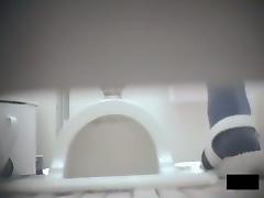 Exciting toilet spy cam shots of amateur bushy slits tube porn video