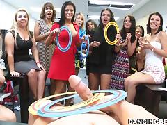 ladies play a game of ring toss with cock tube porn video