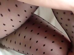 Louise in spotty tights and high heels for work tube porn video