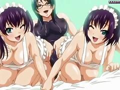 Horny anime nurses getting cumshot tube porn video