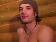 Boyfrend playing with 2 sexy college strumpets in the sauna tube porn video
