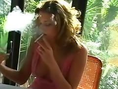 Sensual blonde is smoking a cigarette so sexy tube porn video