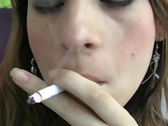 Smoking teen likes to tease tube porn video