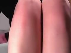 Hottie in lingerie rubbing her fur pie tube porn video