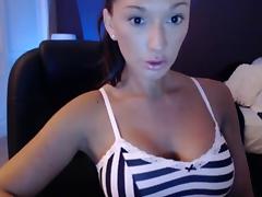 Young Brunette Teases and Toys tube porn video