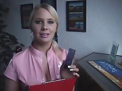 Blonde nurse has a cure. JOI tube porn video