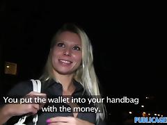 PublicAgent: Naughty blonde gets her ass covered in cum tube porn video