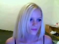 Hot Blonde getting naked on Omegle tube porn video