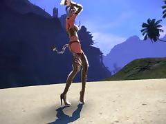 Tera: Castanic Whore Dancing on the Beach High Quility tube porn video