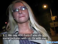 PublicAgent: Hot blonde MILF gets fucked for cash in a car tube porn video