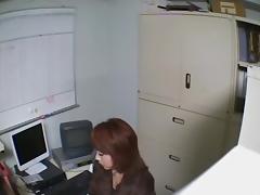 Naughty Jap sucks of her boss in voyeur office sex video tube porn video