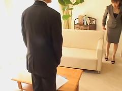 Boss fucking his secretary's wet cunt in japanese sex movie tube porn video