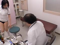 Sexy asian cunt fingered by the doctor in real gyno video tube porn video
