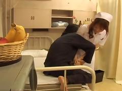 Blonde Japanese naughty nurse fucked pretty hard and fast tube porn video