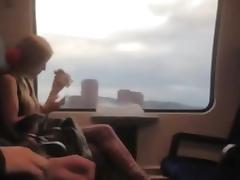 Public cock flashing for this pretty young passenger tube porn video