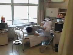 Japanese naughty nurse gets a big sticky internal creampie tube porn video