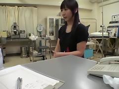 Jap teen fucked with a dildo during her pussy exam tube porn video