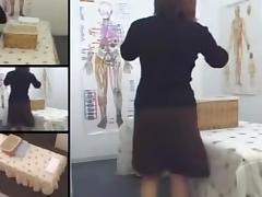 Athletic Japanese caught on a massage room hidden cam tube porn video