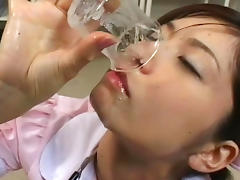 Japanese nurse licks his ass, enjoys bukkake and gangbangs tube porn video
