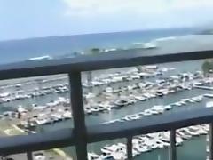 Balcony Blowjob from Hawaii tube porn video
