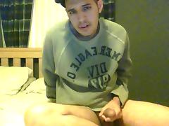hot Latin guy cums tube porn video