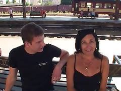 Railway station pick-up tube porn video