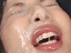 Spicy bukkake scene with Japanese beauty tube porn video