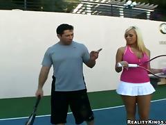 Angelina Ashe Learns to Hit a Backhand and Suck and Fuck on Tennis Court tube porn video