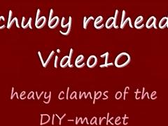 chubby redhead clamps tube porn video