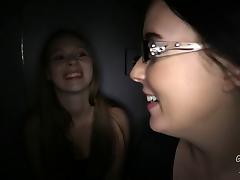 Two Chicks at the Gloryhole tube porn video